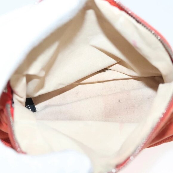 HERMES Bolide Pouch PM Pouch Canvas Orange Silver Auth ti3344 - Picture 9 of 16